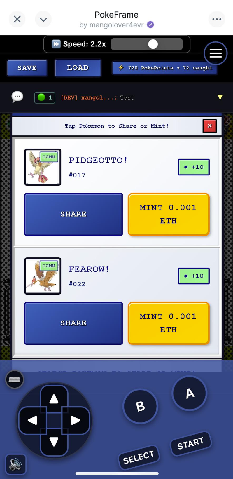 PokeFrame - Farcaster Mini Apps screenshot